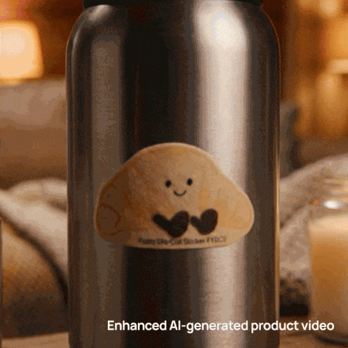 gif zooming in on the fuzzy texture on a fuzzy sticker
