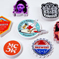 stacks of classic vinyl stickers